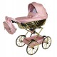 Elegancki Wózek dla lalek duże koła różowy Sojan Royal 01