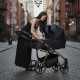Junama Duo V3  – podwójny wózek bliźniaczy 3w1 Black & Gold Eco 