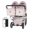 Wózek bliźniaczy obok siebie Junama Duo V3 Eco 4w1 Rosa 04