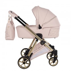 Różowy Wózek Wielofunkcyjny Dla Dziewczynki Junama Art Deco 01 Pink Prams 4w1
