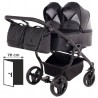 Wózek bliźniaczy obok siebie Junama Duo V3 Eco 4w1 03 Czarny
