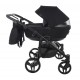 Wózek bliźniaczy 3w1 jeden obok drugiego  Junama Space Duo 04 Czarny