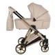 Beżowy Wózek Dziecięcy 4w1 Junama Art Deco 02 Beige Złoty Stelaż