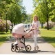 Wiejar Wózek dziecięcy dla dziewczynki 3 w 1 Wiejar Rose Exclusive różowy pink pram 