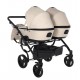 Galeria zdjęć wózka bliźniaczego Junama Space Duo Eco 2w1 – kremowy beige 02