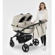 Galeria zdjęć wózka bliźniaczego Junama Space Duo Eco 2w1 – kremowy beige 02