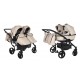 Galeria zdjęć wózka bliźniaczego Junama Space Duo Eco 2w1 – kremowy beige 02