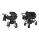 Junama Duo - Space Eco - wózek dla bliźniaków 3w1 Czarny 03
