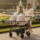 Wózek bliźniaczy 4w1 - Junama Space Duo ECO Beige  – detale, funkcje i styl premium