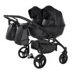 Junama Space Duo Eco 03 Black – Galeria detali wózka 4w1 dla bliźniąt