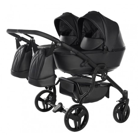 Junama Space Duo Eco 03 Black – Galeria detali wózka 4w1 dla bliźniąt