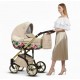 Wiejar Modo Exclusive Molokai Duo Stylowy wózek dziecięcy 3w1 nowoczesny beżowy w kwiaty