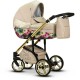 Wiejar Modo Exclusive Molokai Duo Stylowy wózek dziecięcy 3w1 nowoczesny beżowy w kwiaty