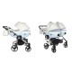 Niebieski Wózek Bliźniaczy 2w1 Junama Candy Duo V2 02 Blue