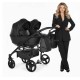 Nowoczesny wózek bliźniaczy - Junama Space Duo Eco 03  – Twin pram side by side