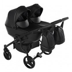 Nowoczesny wózek bliźniaczy - Junama Space Duo Eco 03  – Twin pram side by side