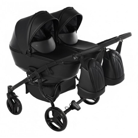 Nowoczesny wózek bliźniaczy - Junama Space Duo Eco 03  – Twin pram side by side