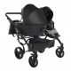 Nowoczesny wózek bliźniaczy - Junama Space Duo Eco 03  – Twin pram side by side