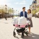 Wózek bliźniaczy podwójny 3w1 - Junama Candy Duo V2 01 Róż – pink double pram for twins