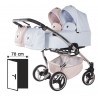  Junama Duo V3 Eco Wózek Bliźniaczy 3w1 dziewczynka chłopiec róż błękit