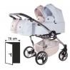 Wózek Bliźniaczy 2w1 Junama Duo V3 Eco Mix pink blue