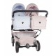 Wózek Bliźniaczy 2w1 Junama Duo V3 Eco Mix pink blue