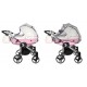 Wózek bliźniaczy podwójny 4w1 - Junama Candy Duo V2 01 Róż – pink double pram for twins