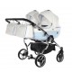 Niebieski Wózek Bliźniaczy Dla Chłopców 4w1 Junama Candy Duo V2 02 Blue