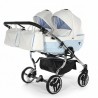 Wózek Wielofunkcyjny Bliźniaczy 4w1 Junama Candy Duo V2 02 Blue