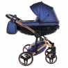 JUNAMA FLUO niebieski wózek dziecięcy z bazą isofix 4w1 