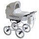Baby Fashion ISABELL 2w1 – elegancki wózek retro biały, duże koła