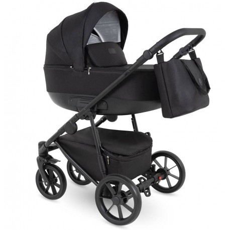 Czarny Wózek 3w1 Camarelo Alterro 08 z fotelikiem Cosmo 