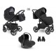 Czarny Wózek 3w1 Camarelo Alterro 08 z fotelikiem Cosmo 