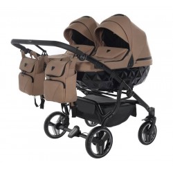 Wózek dla bliźniaków 2w1 Junama Diamond Basic Duo brązowy 04