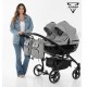Galeria Junama Basic Duo –wózek bliźniaczy  gondole obok siebie- zestaw 2w1 06 szary