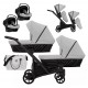 Kunert Ivento Duo- wózek bliźniaczy 3w1 jeden za drugim  - 06 Eco dove grey