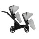 Kunert Ivento Duo- wózek bliźniaczy 3w1 jeden za drugim  - 06 Eco dove grey