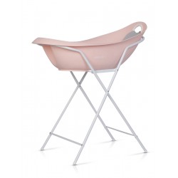 Różowa Wanienka Dziecięca Ze Stelażem i Leżaczkiem Dla Niemowlaka Colibro SPA 2w1 Crystal Pink