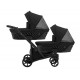 Kunert Ivento Duo- wózek bliźniaczy 3w1 jeden za drugim  - 06 Eco dove grey