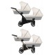 Kunert Ivento Duo- wózek bliźniaczy 3w1 jeden za drugim  - 06 Eco dove grey