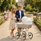 Biało-Szary Wózek Dziecięcy 1w1 Baby Fashion Renee R-2 Retro Desing Duża Gondola