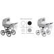 Wózek retro 3w1 Baby Fashion Scarlett - kolor biały - galeria