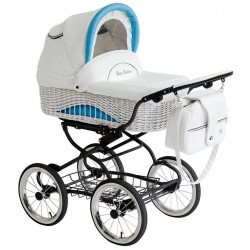 Wózek 2w1 Scarlett BW-3 błękit retro na dużych kołach