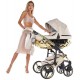 Wózek 3w1 -  Junama Heart 07 wielofunkcyjny  - Beige Pram 