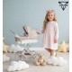  Junama Lulla Wózek dla lalek duży retro róż 01 doll pram