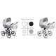 Baby Fashion Wózek dziecięcy Scarlett BW-6 – klasyczna biel i szarość