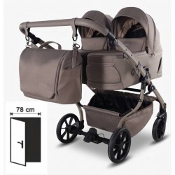 JUNAMA DUO V4 03 Cappuccino – wózek bliźniaczy 3w1