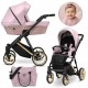  Kunert Ivento Premium 2w1 wózek dziecięcy  13 Eco Pink Metalic róż i złoto 