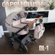 Adbor Duo Lux Cappu Blush – wózek bliźniaczy 2w1 w beżu
