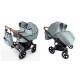 Adbor Duo Lux Wózek Bliźniaczy 2w1 Silver Grey
